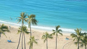 
Professional video of tropical Waikiki beach on Honolulu Hawaii in 4K Slow motion 60fps