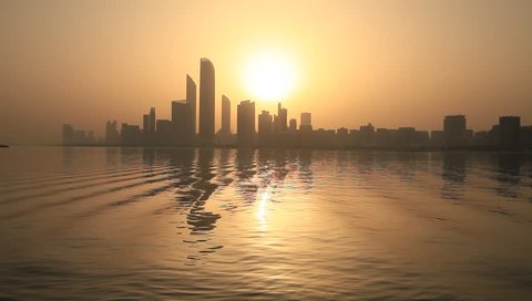 Sunrise in Abu Dhabi, United Arab Emirates 