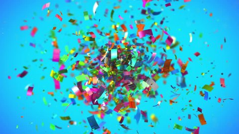 Colourful confetti boom in 4K
 Stock-video