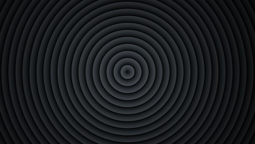 Concentric black circles expanding. Seamless loop 3D render animation 4k UHD 3840x2160 Royalty-Free Stock Footage #1010925530