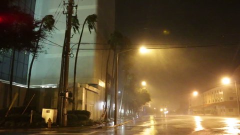 A Hurricane Makes Landfall At Night