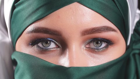 Beautiful Woman in Middle Eastern Niqab veil.