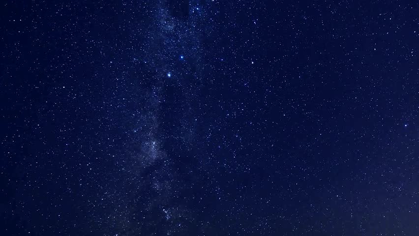 Milky way Time Lapse and stars rotating over the majestic, Starry clear dark sky in black night time, clear transparent skies. Royalty-Free Stock Footage #1010953157