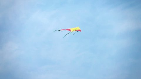High quality of flying kite in real 1080p slow motion 250fps
