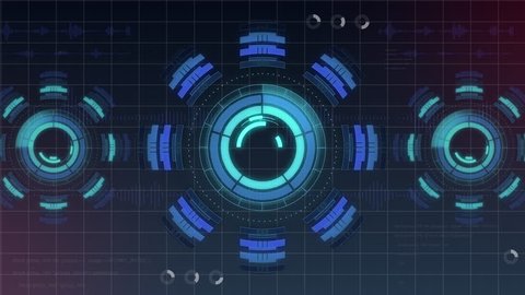 Futuristic Digital Hud Technology User Interface Stock Footage Video