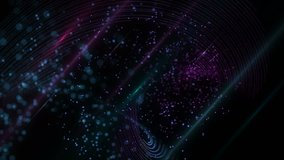 Disco Particles Background with Lights. Neon Particles