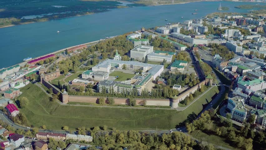 Нижегородский кремль фото с высоты птичьего полета