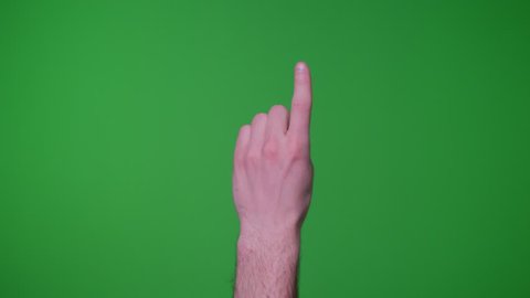 Finger gestures on green screen