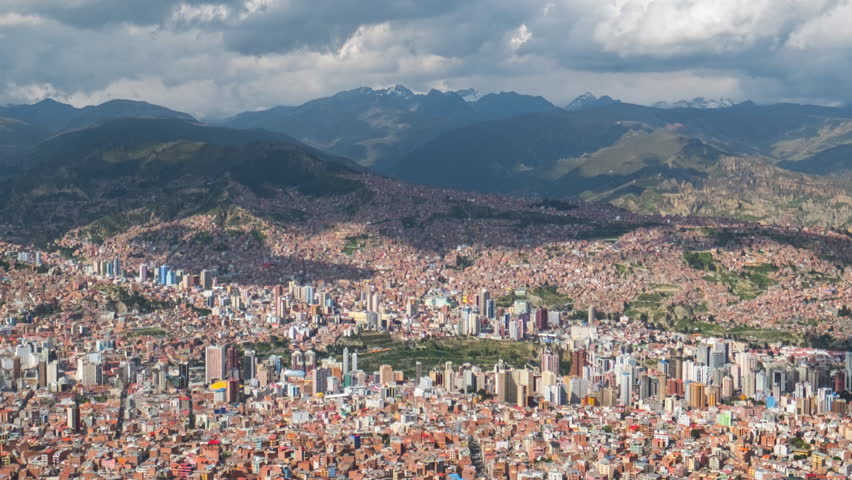 Timelapse of the city of La Paz, Bolivia