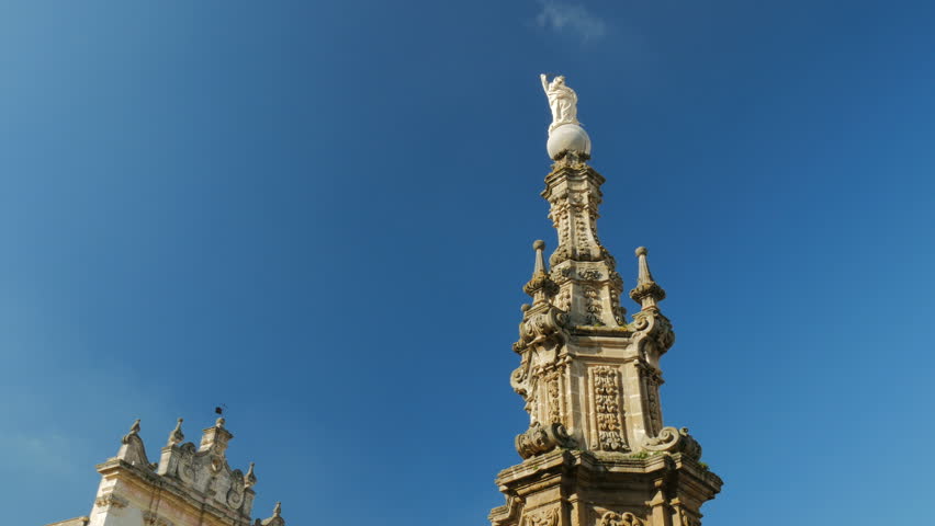 18th century column in Piazza Salandra in Nardò, in the south of Italy.