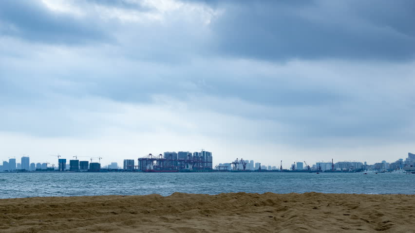 Haikou, Hainan Province Harbor Pier architectural landscape