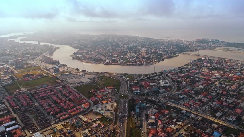 Де лагос. Нигерия города. цвет лагос.