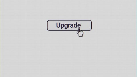 A clean, white "Upgrade" social media-style button animation. Two versions, CRT and clean, and optional luma matte for both included.  	