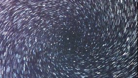 Vertical video. Stars leave traces. Spiral. Night, Russia