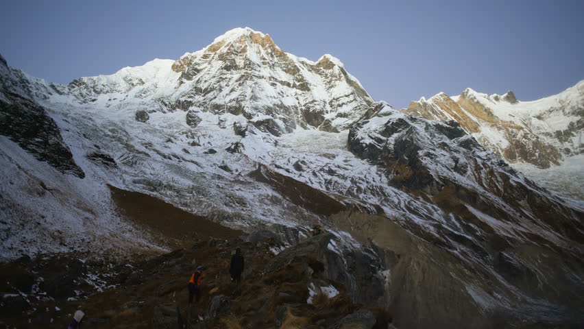 Machapuchare mountain view from Annapurna Base Camp, Nepal, Annapurna circuit, Himalaya, Asia.