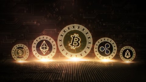 Top 5 Cryptocurrencies - Bitcoin Ethereum Ripple Litecoin Bitcoin Cash - Neon Coin Loop