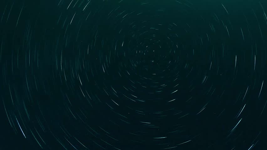 Beautiful starry sky, milky way, star trails, night clean skies background, beautiful lighs dancing at panoramic, horizon view.