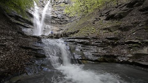 waterfalls of the Lavacchiello national park Appennino tosco emiliano 