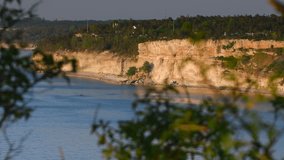 Eroded limestone coastline on the island of Gotland in Sweden