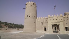 Ancient fort in the desert of Liwa United Arab Emirates stock footage video