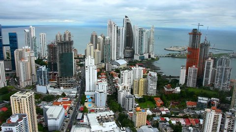 Panama City Skyline view of central business district of Panama city, Trump tower building