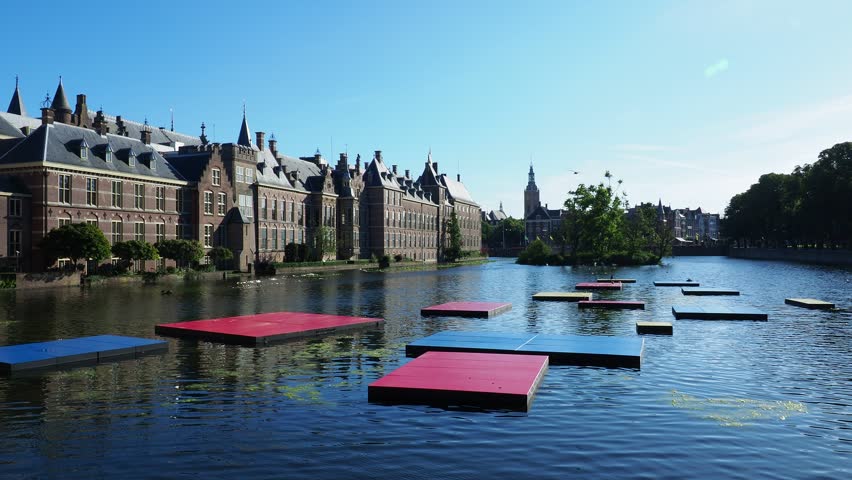 Hofvijver and Binnenhof, The Hague, South Holland, The Netherlands