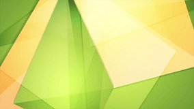 Abstract green orange tech geometric polygonal motion design. Seamless loop. Video animation Ultra HD 4K 3840x2160