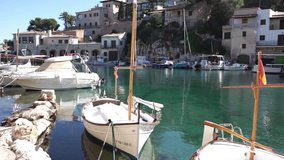 Beautiful old fishing harbor of Cala Figuera Santanyi, Mallorca island, Mediterranean Sea Spain