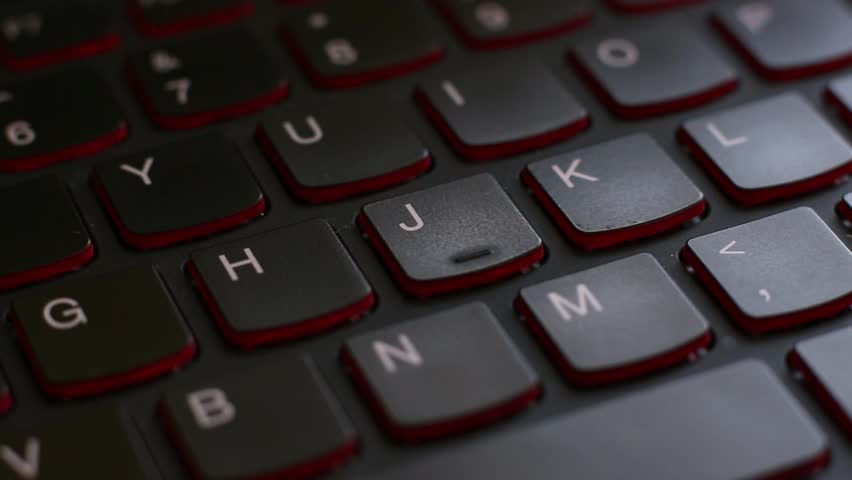Rotating Laptop Black Keyboard with Red Backlight