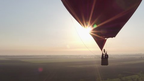 Balloon hot air helium sunset sunrise drone