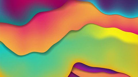 Colorful abstract fluid waves motion digital design. Seamless looping. Video animation Ultra HD 4K 3840x2160