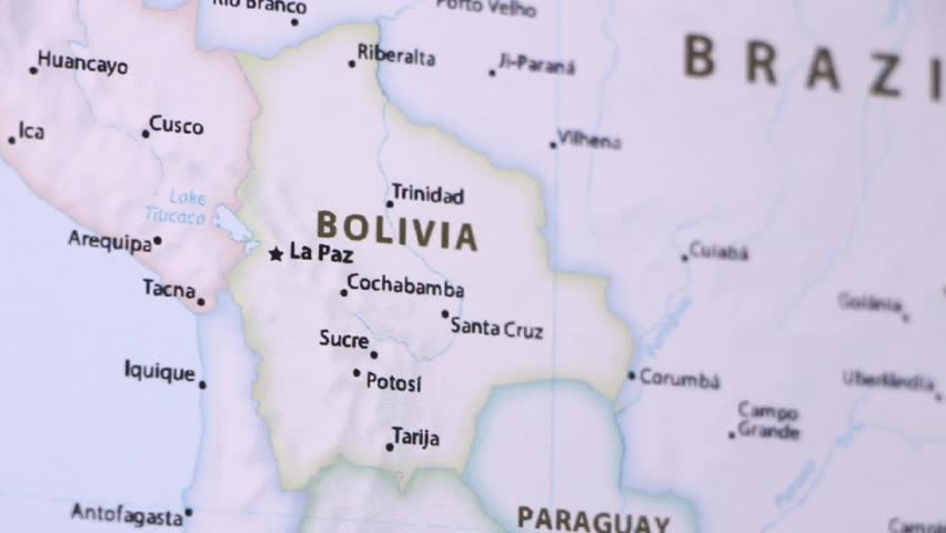 Bolivia On Political Map World Video Stock Footage Video 100 Royalty   11 