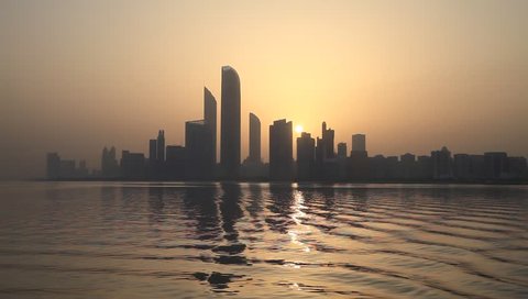 Sunrise in Abu Dhabi, United Arab Emirates 
