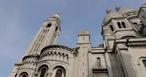 The Sacre Coeur basilica a landmark for tourists France Paris Montmartre