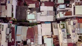 Aerial video with drone above Vietnam, Southeast Asia.