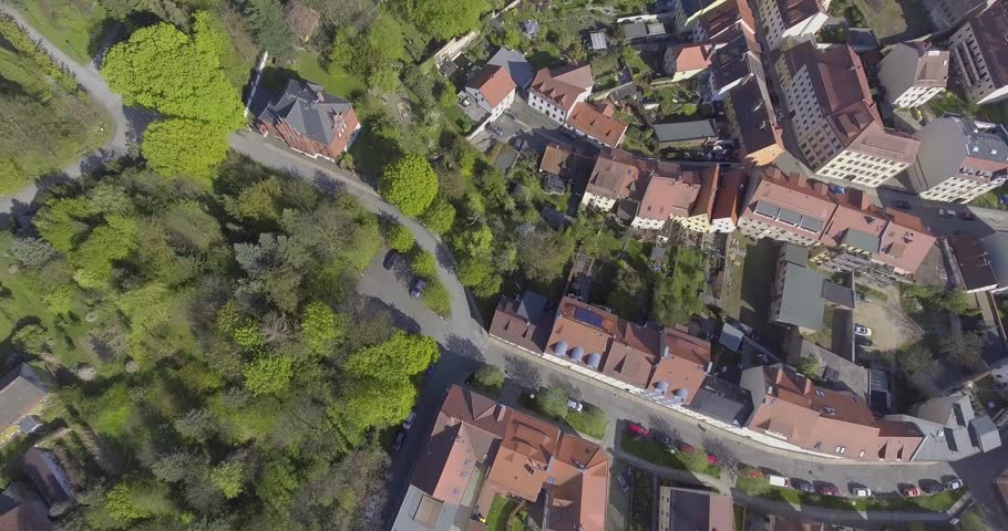 Göritz or Goerlitz: beautiful aerial view over the city; long shot; sunny day
 | Shutterstock HD Video #1011285557