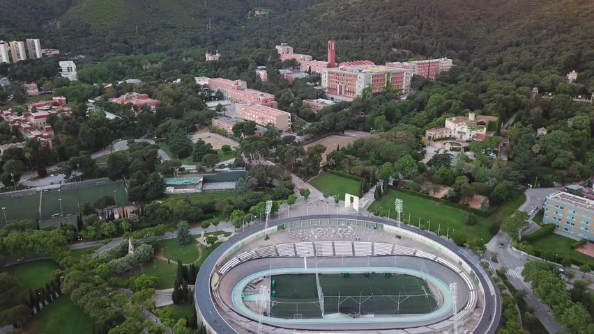 Barcelona, Spain. Aerial view of the Stadium