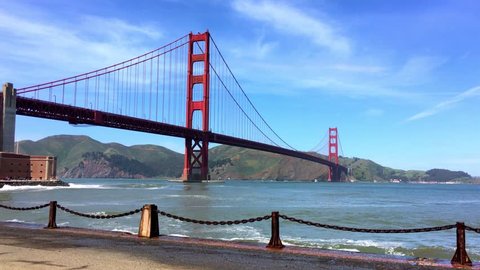 The Golden Gate Bridge, San Francisco, California, 4K footage, circa April 2017