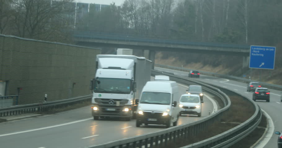 BERLIN, GERMANY, CIRCA JANUARY 2018- POV german autoban traveling on highway road | Shutterstock HD Video #1011332957