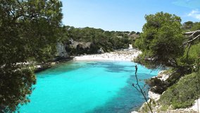 Picturesque bay of Cala Llombards, beautiful beach Majorca, Mediterranean Sea Spain, Balearic Islands