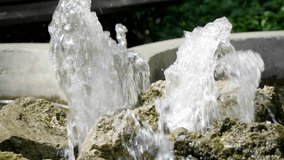 Relaxing slow motion video of a fountain