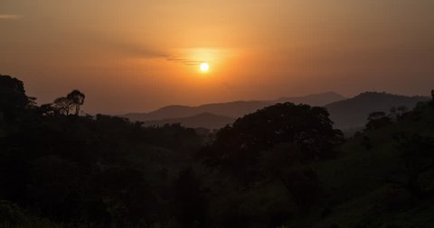 Timelapse of the sun going down in the middle of a forest in Ethiopia