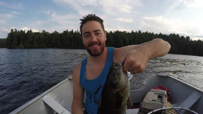 fisherman and his big bass prize 4k gopro