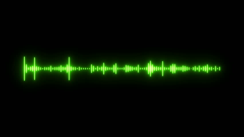 Abstract green  waveform. Audio equalizer. Loop, 4K. Royalty-Free Stock Footage #1011364406