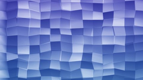 Loopable Abstract Blue Purple Low Poly 3D surface as CG background. Volume Polygonal Geometric Low Poly motion background of Blue polygons. 4K Fullhd seamless loop render V22