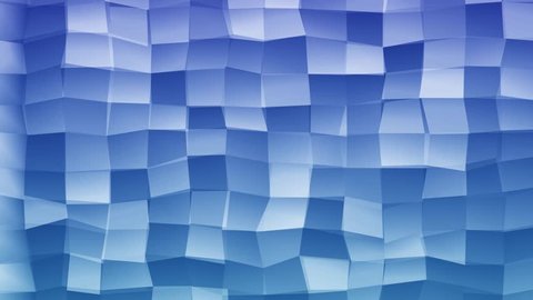 Loopable Abstract Light-Blue Low Poly 3D surface as CG background. Volume Polygonal Geometric Low Poly motion background of Light-Blue Blue polygons. 4K Fullhd seamless loop render V21