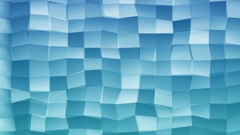 Loopable Abstract Light-Blue Blue Low Poly 3D surface as CG background. Volume Polygonal Geometric Low Poly motion background of Light-Blue Blue polygons. 4K Fullhd seamless loop render V19