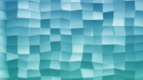 Loopable Abstract Light-Blue Blue Low Poly 3D surface as CG background. Volume Polygonal Geometric Low Poly motion background of Light-Blue Blue polygons. 4K Fullhd seamless loop render V18