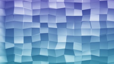 Loopable Abstract Light-Blue Purple Low Poly 3D surface as CG background. Volume Polygonal Geometric Low Poly motion background of Light-Blue Purple polygons. 4K Fullhd seamless loop render V19