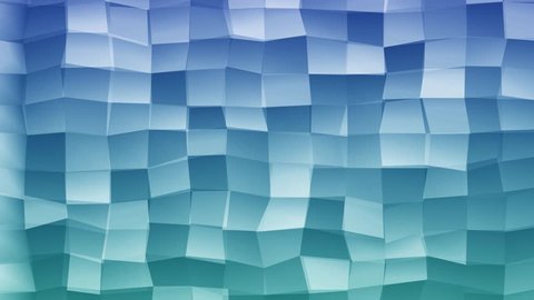 Loopable Abstract Light-Blue Blue Low Poly 3D surface as CG background. Volume Polygonal Geometric Low Poly motion background of Light-Blue Blue polygons. 4K Fullhd seamless loop render V17